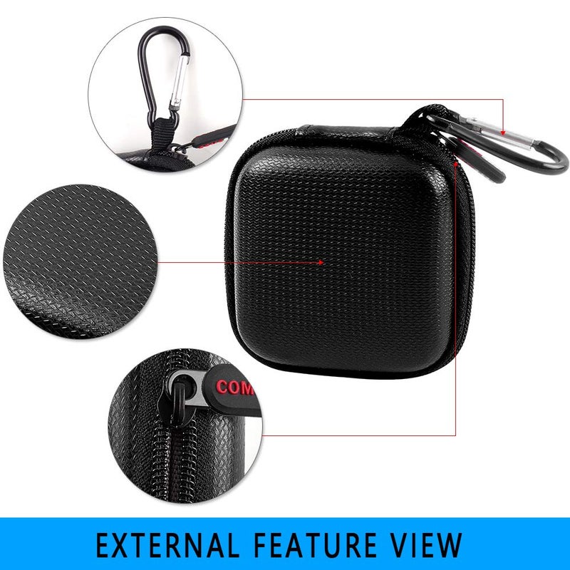 COMECASE Chip Card Reader Scanner Case, Hard Carrying Bag Holder Fits Square A-SKU-0485 Contactless Reader with USB Charge Cable for EMV Chip Cards/Apple Pay/Android Pay - Black - Image 2